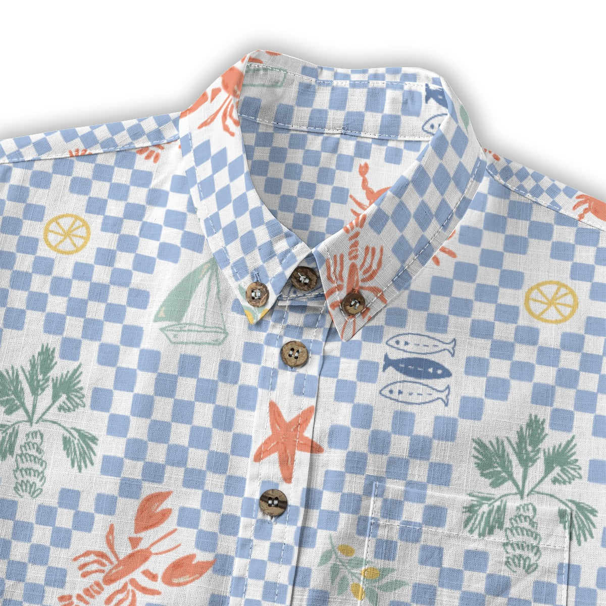 Crab and Lobster Checkered Shirt