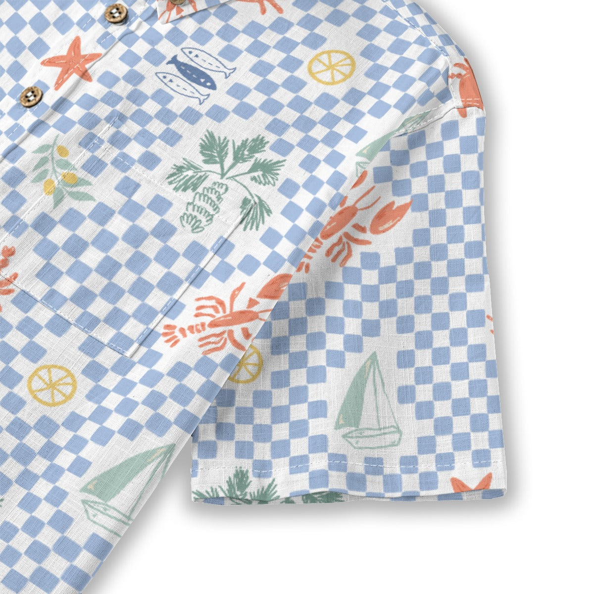 Crab and Lobster Checkered Shirt