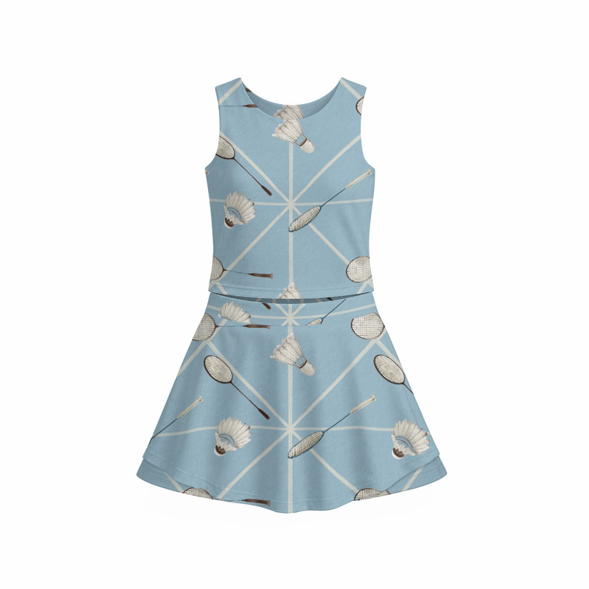 Blue Vintage Badminton Girls Set