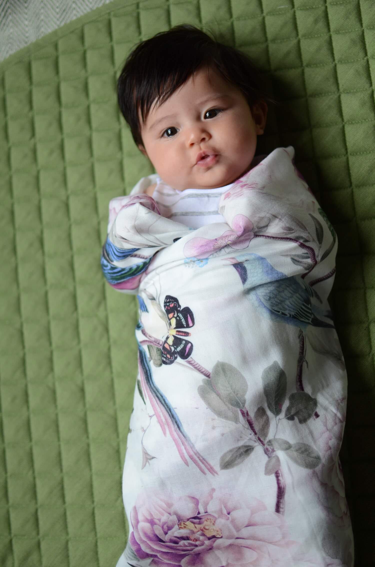 feather baby blanket