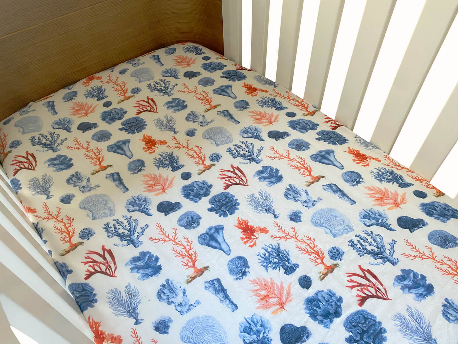 Coral Cot Sheet by The Swaddle Society