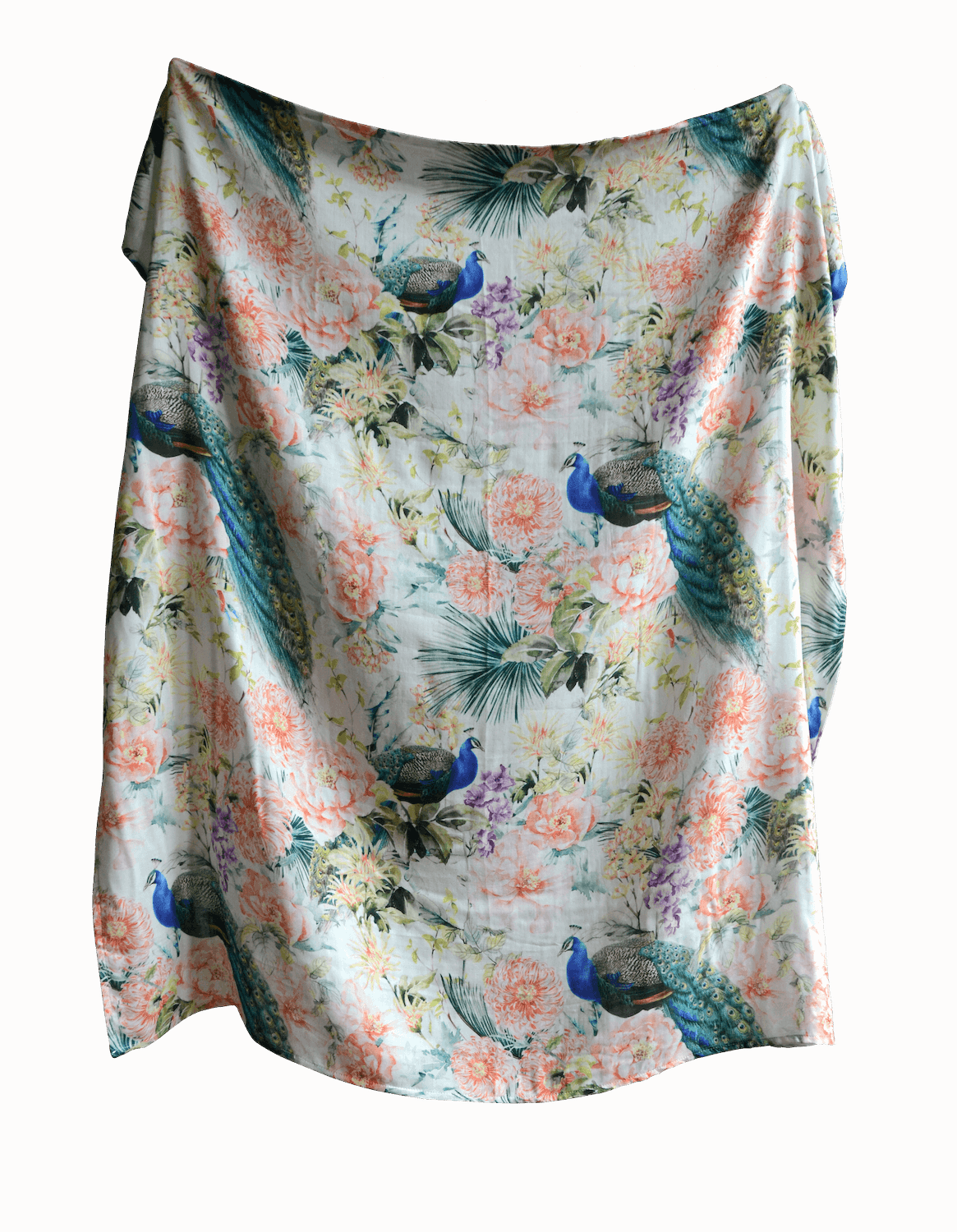 peacock baby blanket