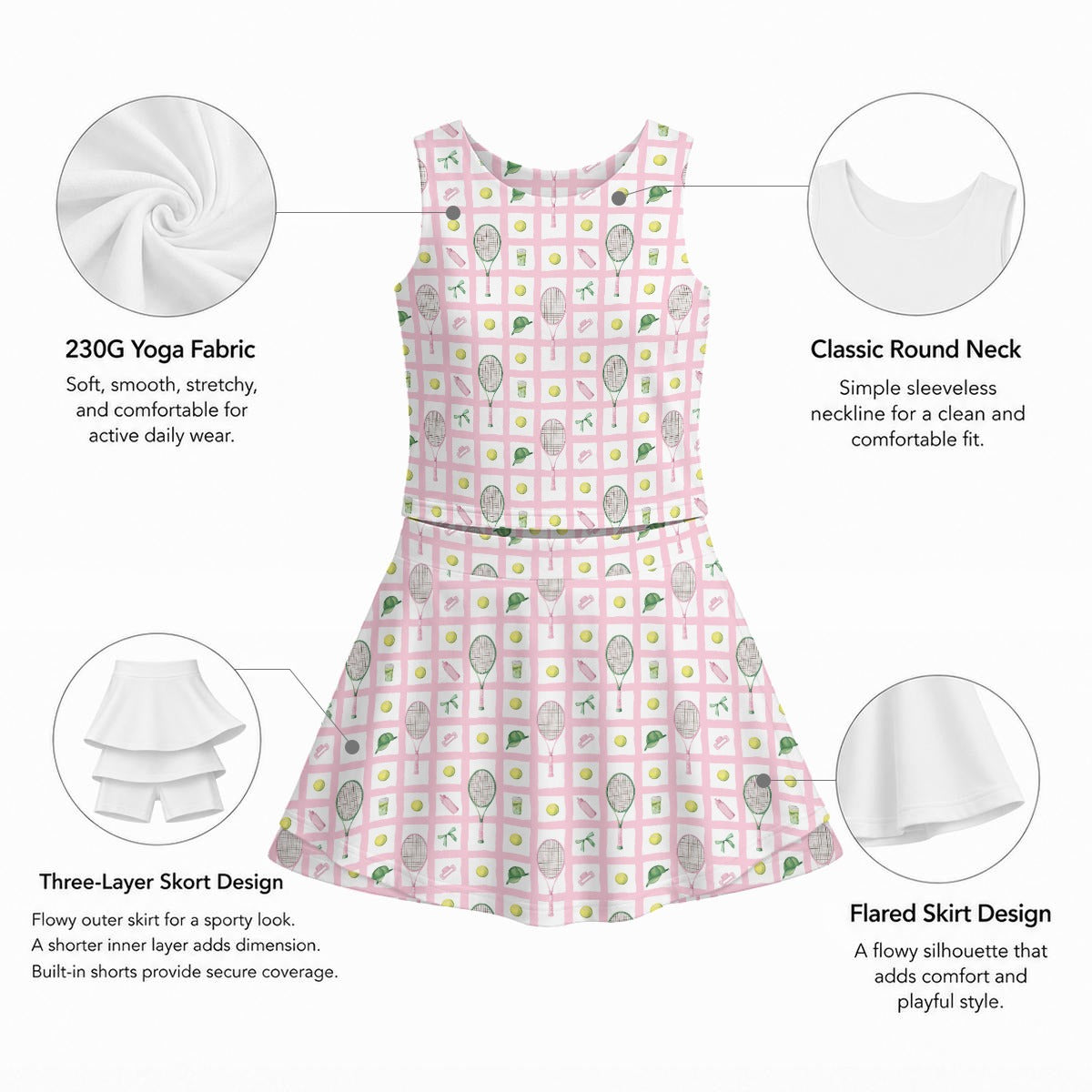 Pink Tennis Essentials Girls Set