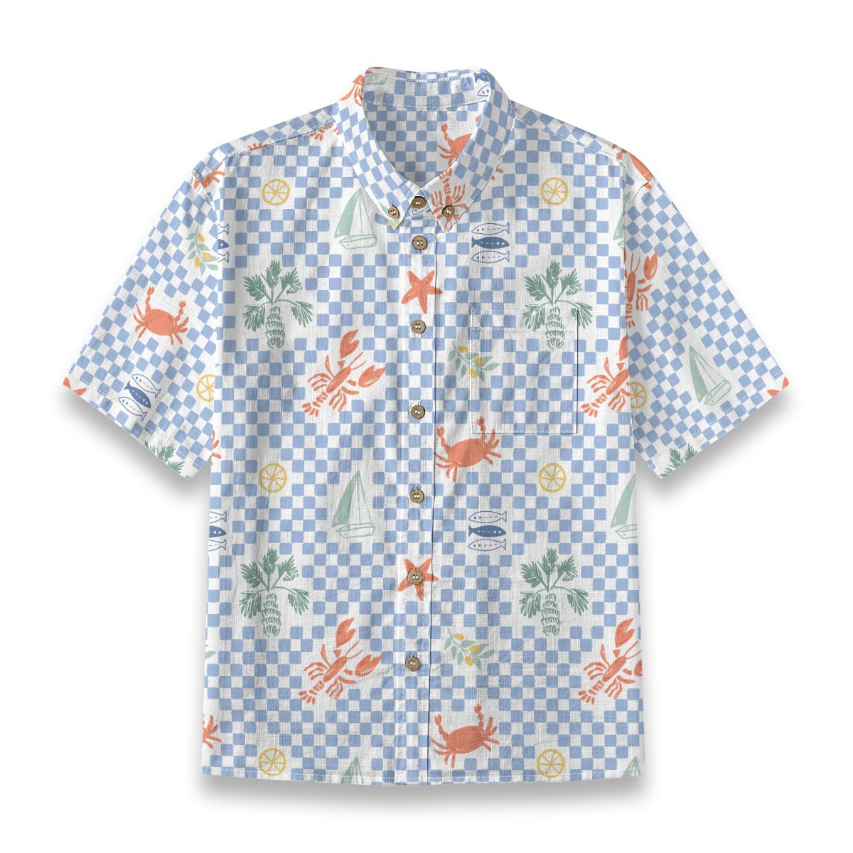 Crab and Lobster Checkered Shirt
