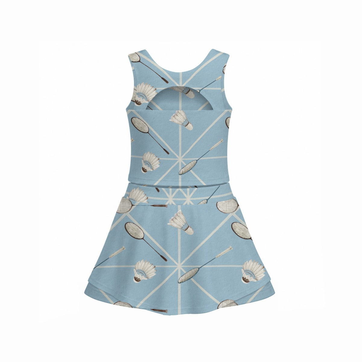 Blue Vintage Badminton Girls Set
