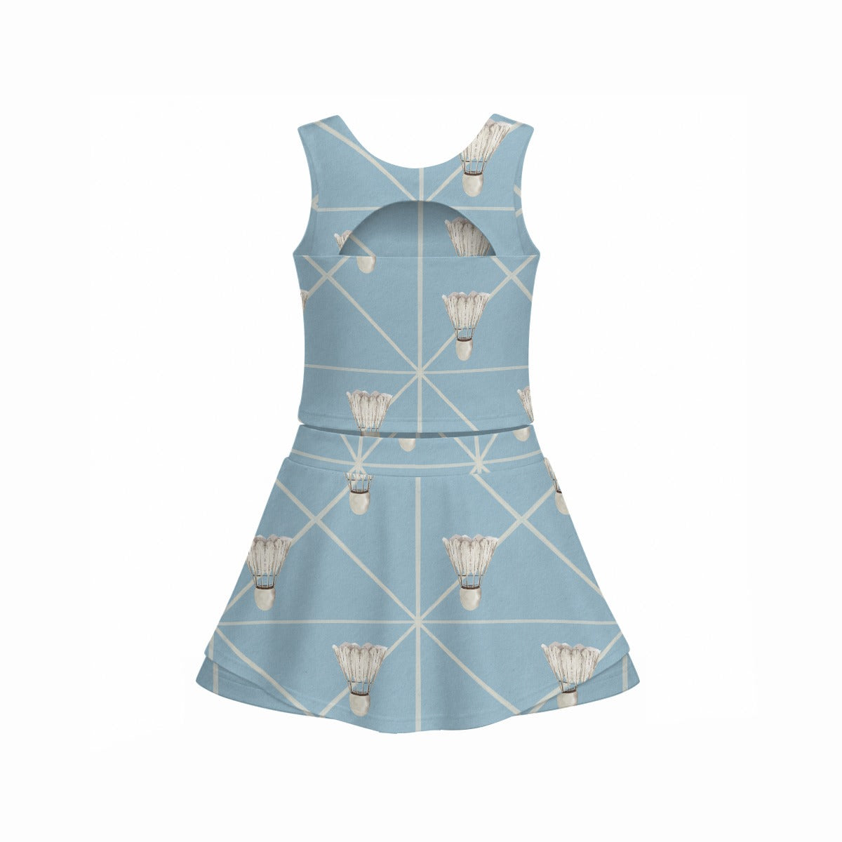 Blue Vintage Shuttlecock Girls Set