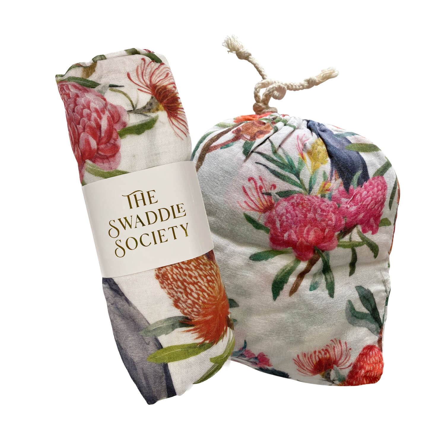 Banksia Swaddle and Cot Sheet Bundle