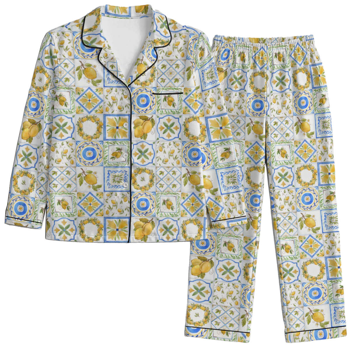 Lemon Print Womens Pyjamas