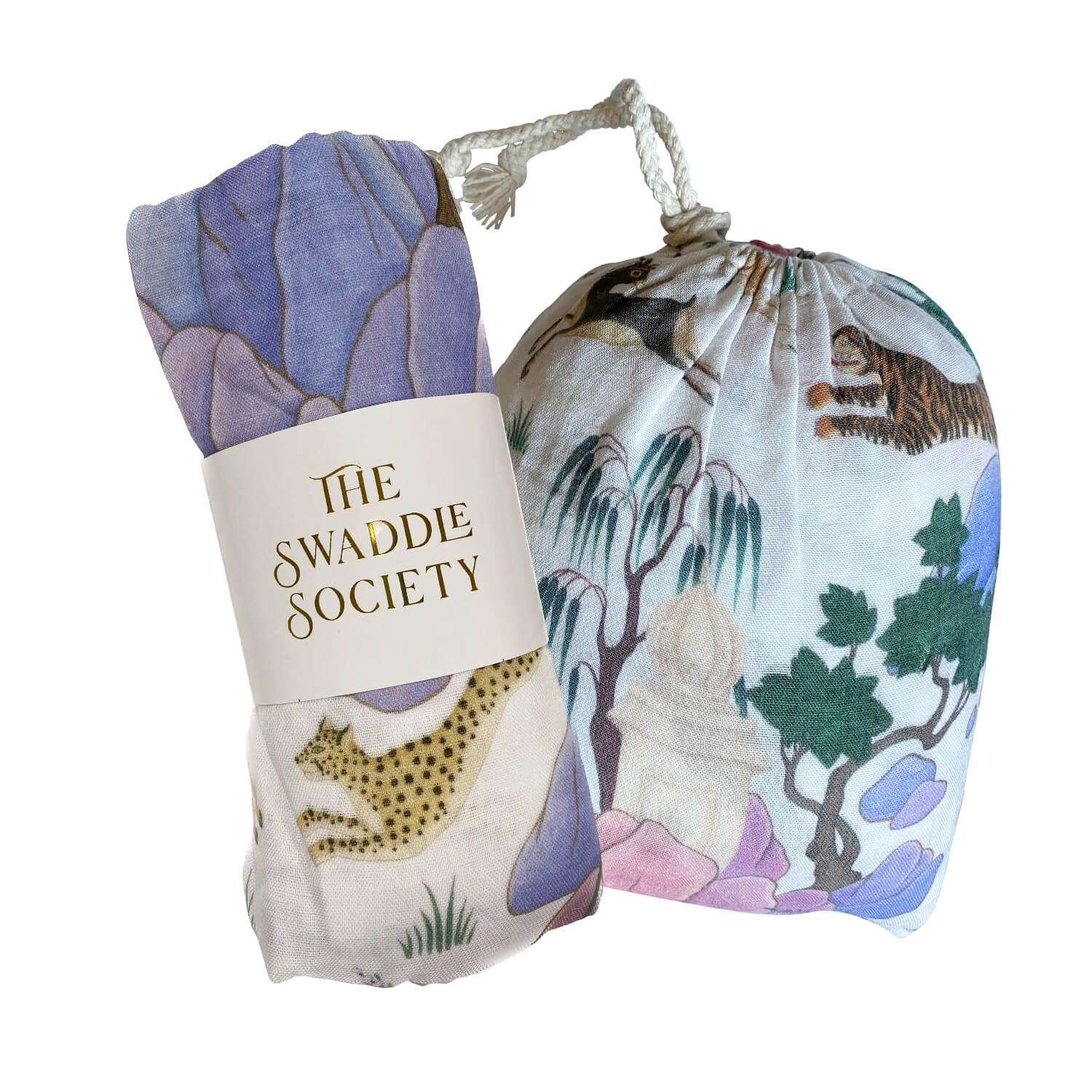 Mountain Swaddle and Cot Sheet Bundle