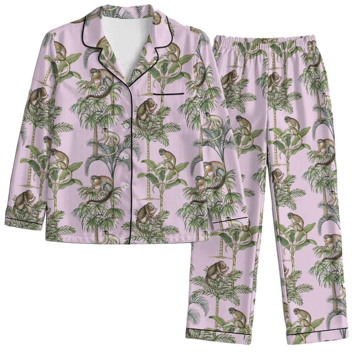 Pink Monkey Womens Pyjamas