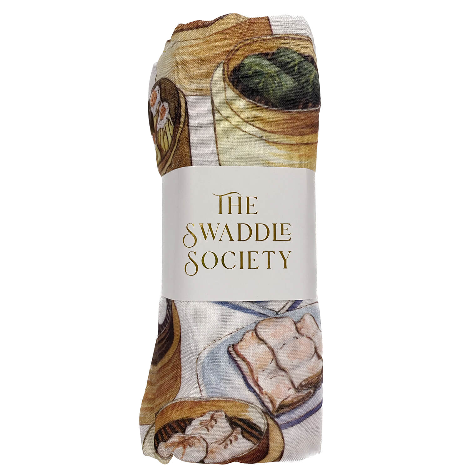 Yum Cha Dumpling Swaddle Baby Blanket by The Swaddle Society