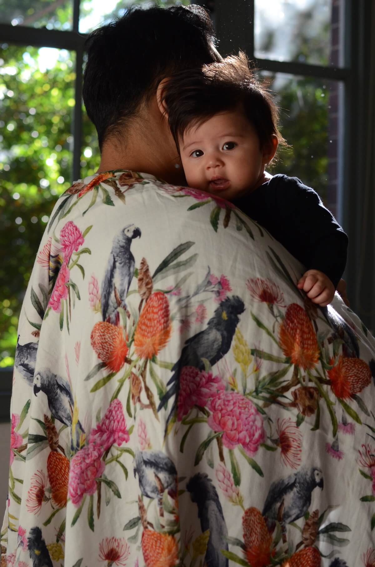 Australian flora baby blanket, native flora baby